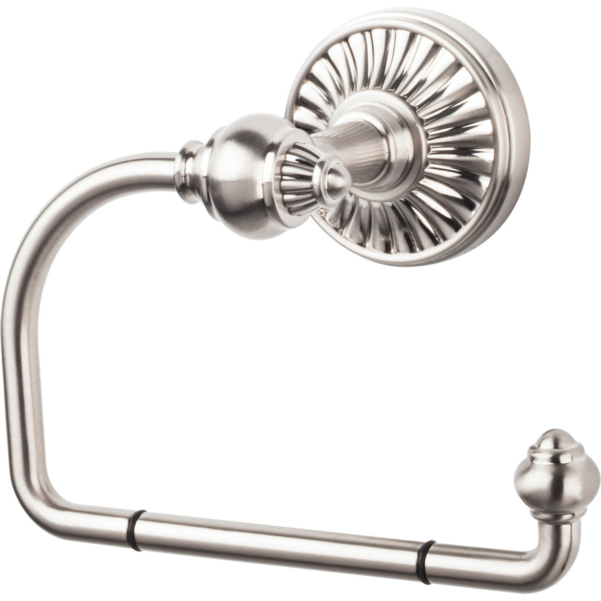 Top Knobs TUSC4BSN: Tuscany Single Arm Tissue Roll Holder - Brushed Satin Nickel