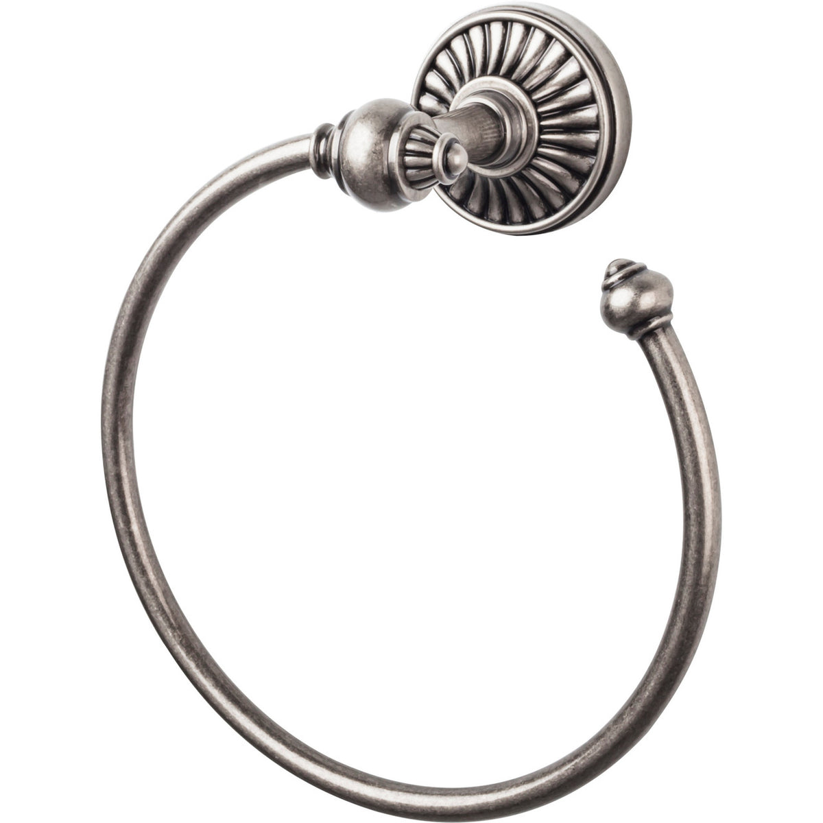 Top Knobs TUSC5PTA: Tuscany Towel Ring - Pewter Antique