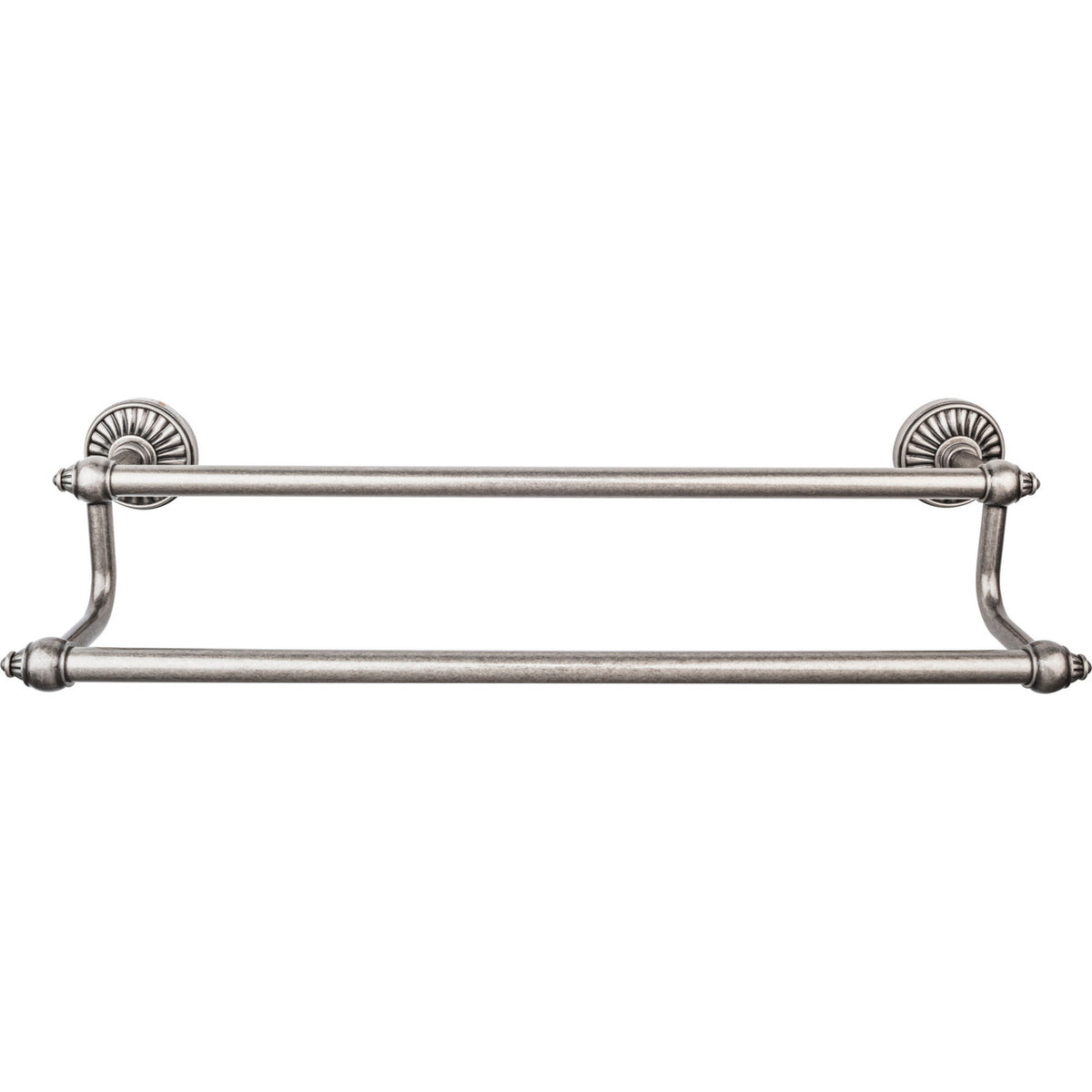 Top Knobs TUSC7PTA: 18" cc Tuscany Double Towel Bar - Pewter Antique
