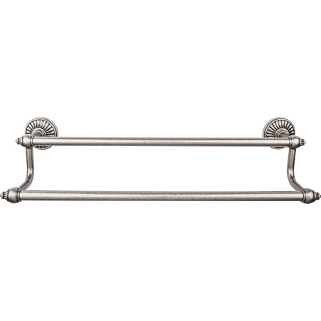 Top Knobs TUSC7PTA: 18" cc Tuscany Double Towel Bar - Pewter Antique