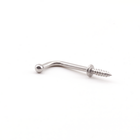 Sugatsune TY-25: 17mm Screw-In Wire Hook - Polished Stainless Steel