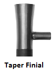 Sextant 1500 Series Door Pull Tapered Finial - Polished Stainless Steel