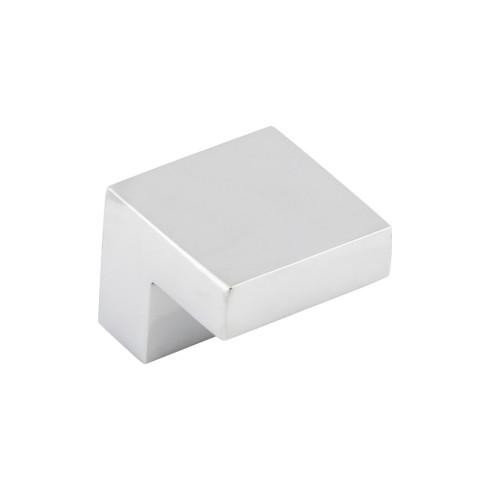 Top Knobs M1166: 1" cc Nouveau III Square Cabinet Knob - Polished Chrome