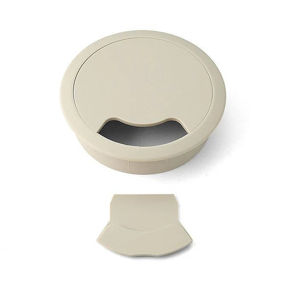 Sugatsune V80/BE: 92mm Round Cable Grommet - Beige