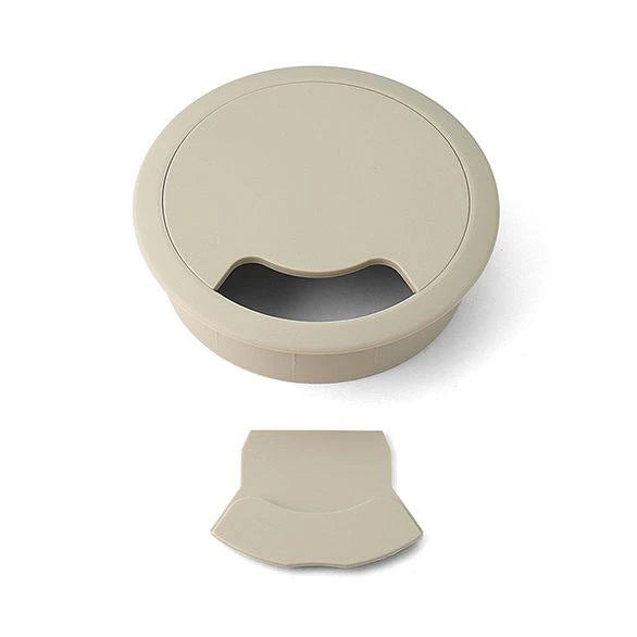 Sugatsune V80/DBE: 92mm Round Cable Grommet - Dark Beige