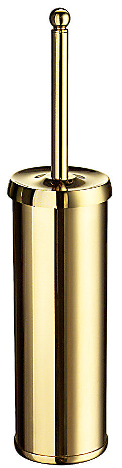 Smedbo V233: Villa Freestanding Toilet Brush w/Holder - Polished Brass/Plastic Insert
