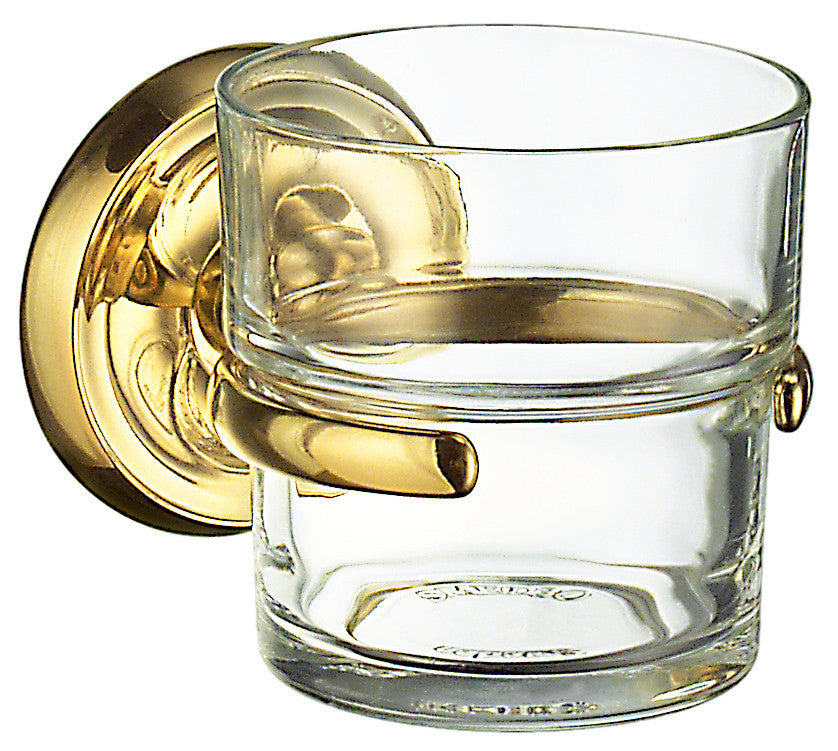 Smedbo V243: Villa Wall Mount Tumbler w/Holder - Clear Glass/Polished Chrome
