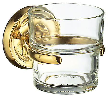 Smedbo V243: Villa Wall Mount Tumbler w/Holder - Clear Glass/Polished Chrome