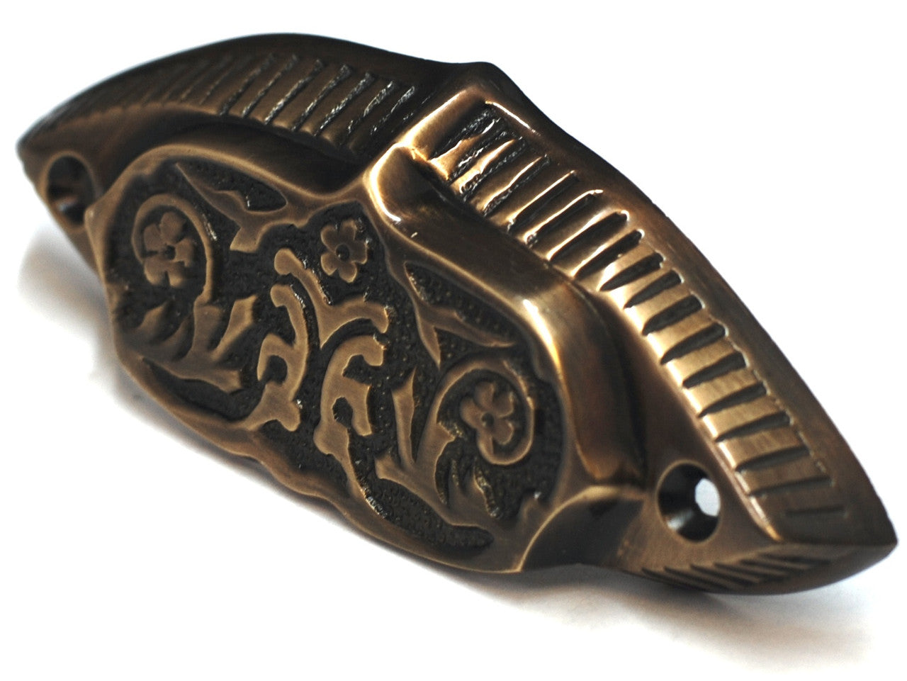 Cal Crystal VB-118-US5: 3 Vintage Jefferson Bin Cabinet Pull - Antique Brass
