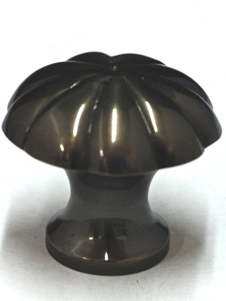 Cal Crystal VB-7-US5: 1-¼ Vintage Fluted Cabinet Knob - Antique Brass