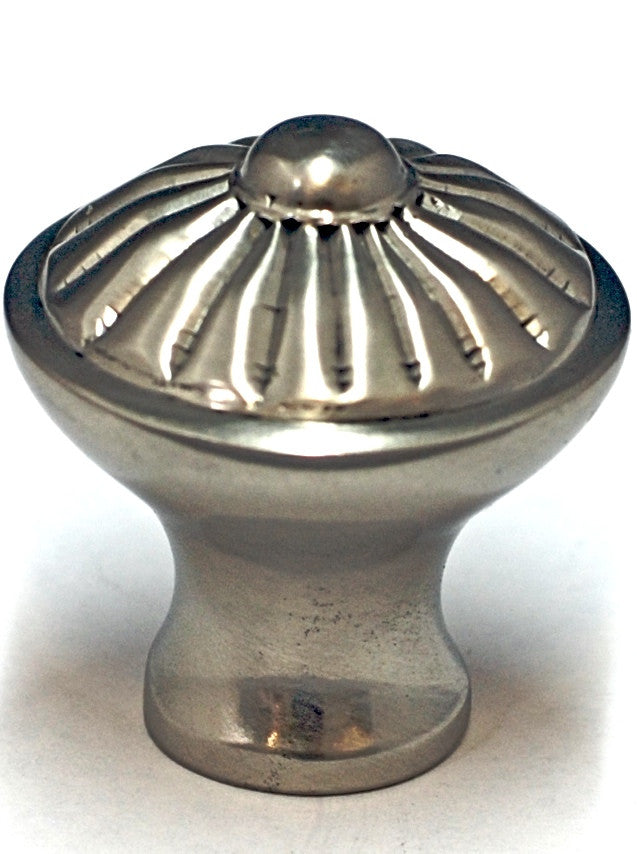 Cal Crystal VB-9-US15: 1-¼ Vintage Melon Cabinet Knob - Satin Nickel