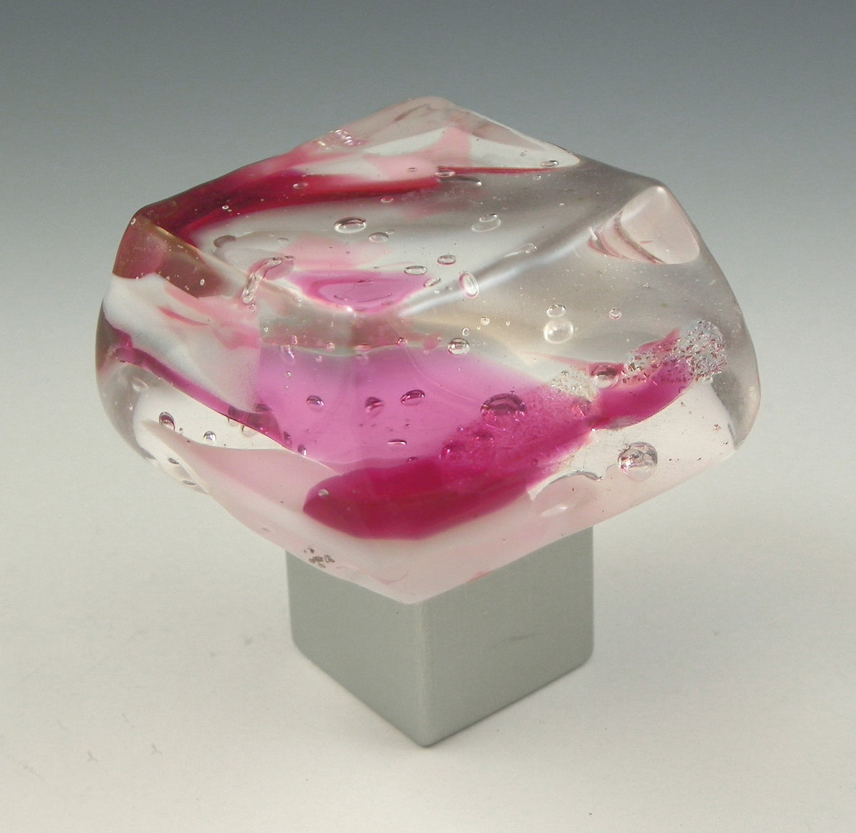 Grace White VI: Valentine Ice Cabinet Knob - Shades of Magenta