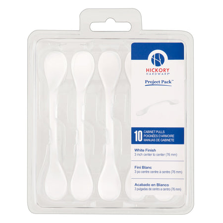 Hickory VP14444-W: 3" cc Conquest Cabinet Pulls (10 pack) - White