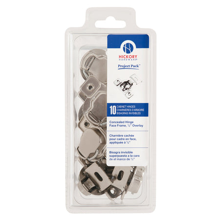 Hickory VP5125-14: Face Frame Cabinet Hinge (10 pack) - Polished Nickel