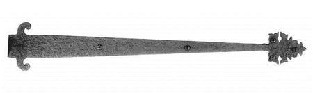 Acorn WI1BP: 22" Warwick Plain Dummy Strap Hinge - Black Iron