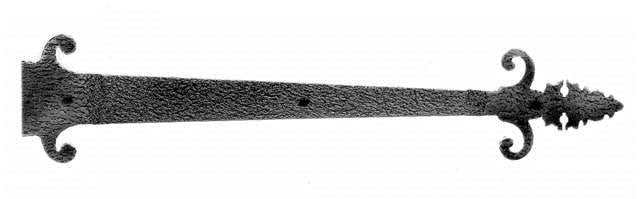 Acorn WIFBP: 28" Warwick Fancy Dummy Strap Hinge - Black Iron