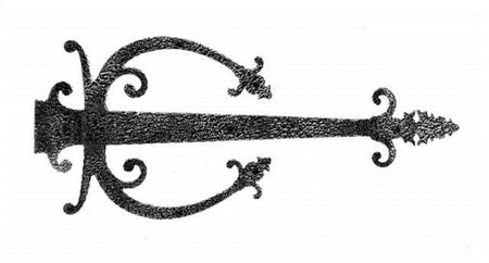 Acorn WIGBP: 24" Warwick Banjo Dummy Strap Hinge - Black Iron