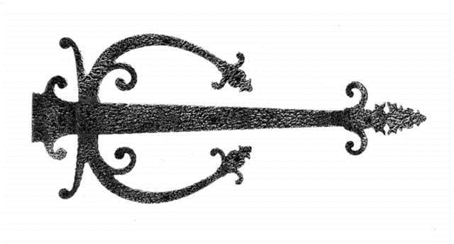 Acorn WIHBP: 28" Warwick Banjo Dummy Strap Hinge - Black Iron