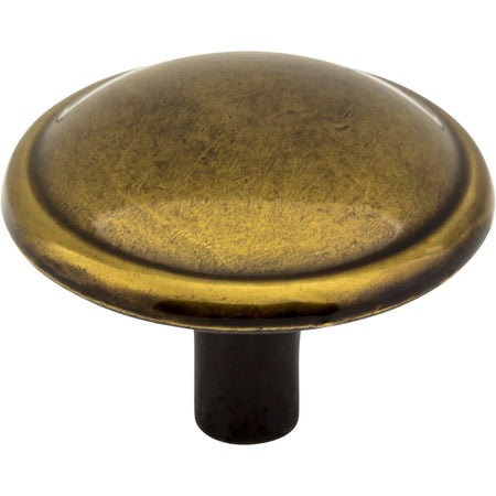 Elements WK150-AB: 1-1/4" Kingsport Round Cabinet Knob - Brushed Antique Brass