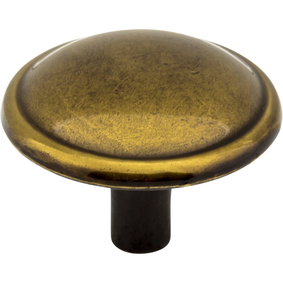 Elements WK150-AB: 1-1/4" Kingsport Round Cabinet Knob - Brushed Antique Brass