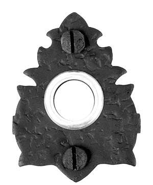 Acorn WMKBP: Warwick 2" Electric Door Bell Button - Rough Iron