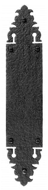 Acorn WNBBP: 15" x 3" Warwick Push Plate - Rough Iron