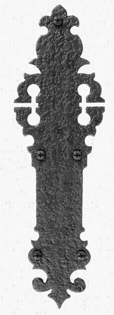 Acorn WNCBP: 12" x 3-1/2" Warwick Push Plate - Rough Iron