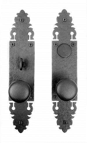 Acorn WTMBD: Warwick Double Knob/Double Escutcheon Dummy Set - Rough Iron