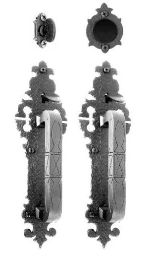 Acorn WTSBD: 12" Warwick Double Handle Dummy Set - Black Rough Iron
