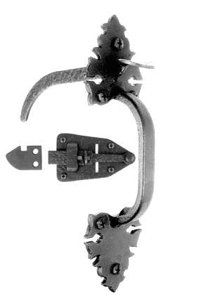Acorn WTWBI: 9" Warwick Rim Latch - Rough Iron