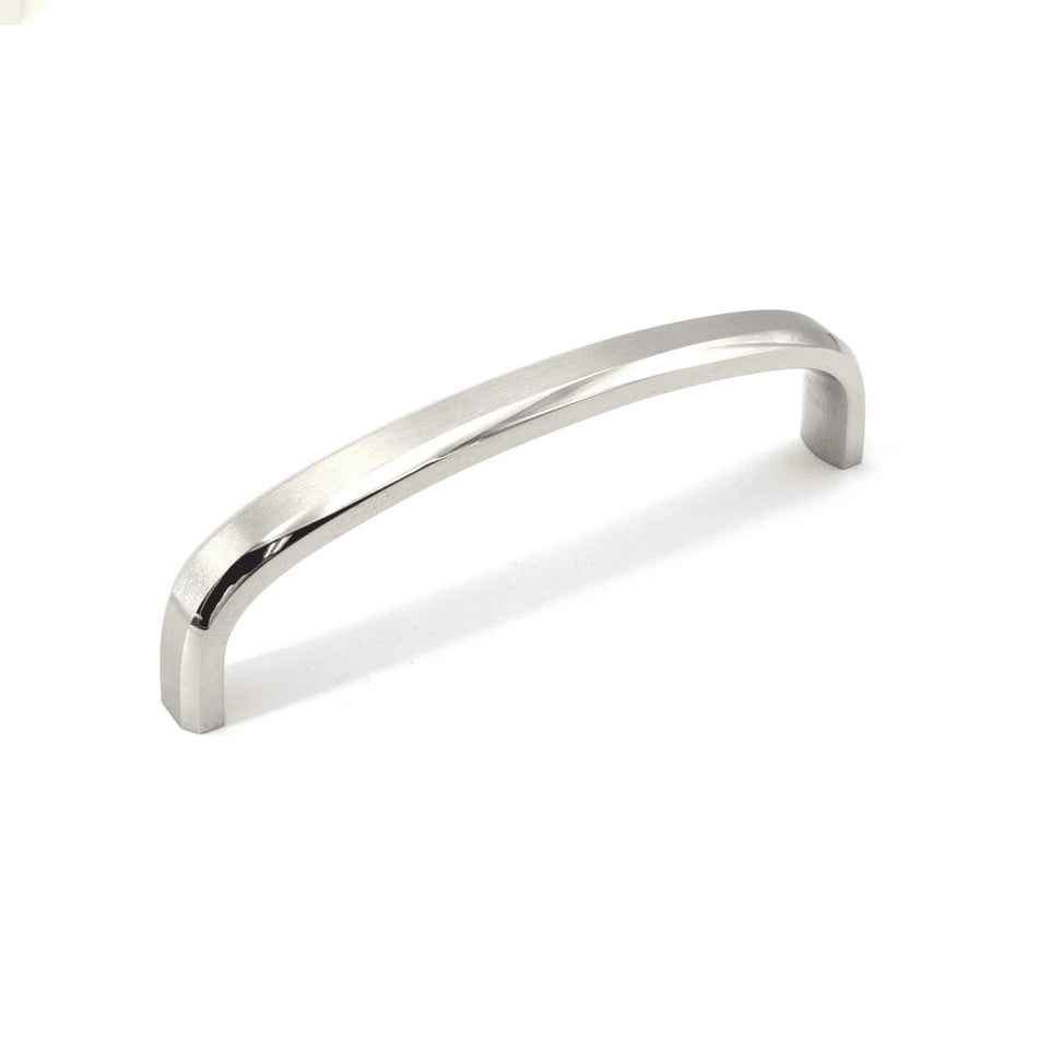 Sugatsune XL-JSR100TT: 96mm cc Curved Handle Pull - Mirror/Satin Stainless Steel