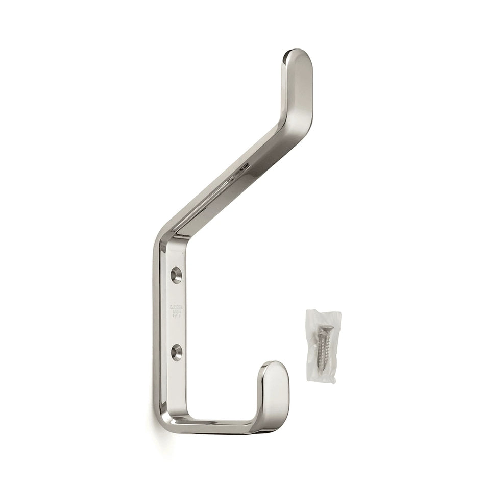 Sugatsune XL-SB210/M: 210mm Double Utility Hook - Mirror Stainless Steel