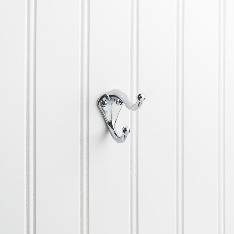 Elements YD10-231PC:  2-5/16" Double Wall Hook - Polished Chrome