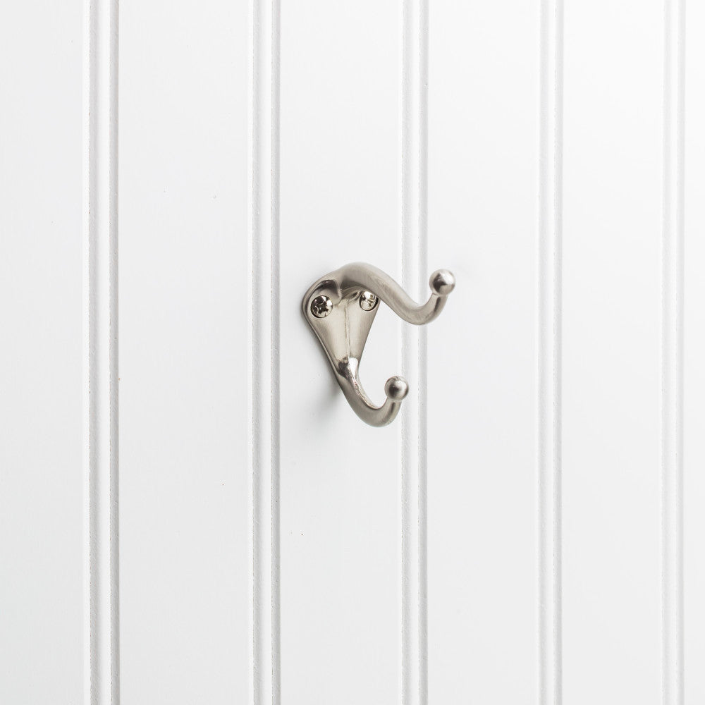 Elements YD10-231SN:  2-5/16" Double Wall Hook - Satin Nickel