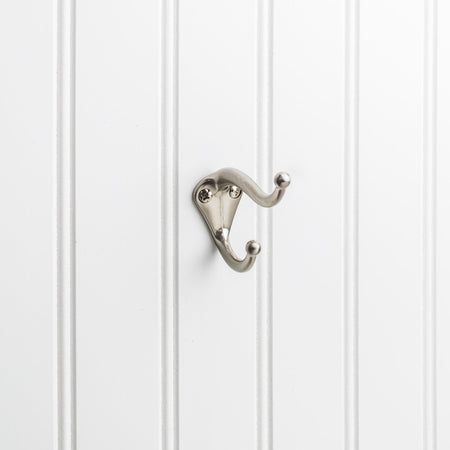 Elements YD10-231SN:  2-5/16" Double Wall Hook - Satin Nickel