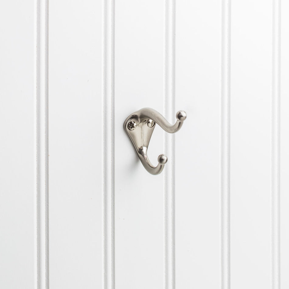 Elements YD10-231SN:  2-5/16" Double Wall Hook - Satin Nickel