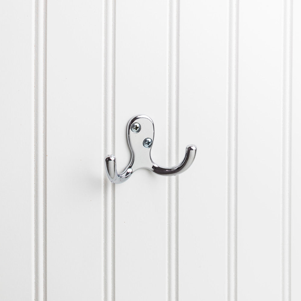 Elements YD15-187PC:  1-7/8" Double Horizontal Wall Hook - Polished Chrome