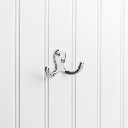 Elements YD15-187PC:  1-7/8" Double Horizontal Wall Hook - Polished Chrome