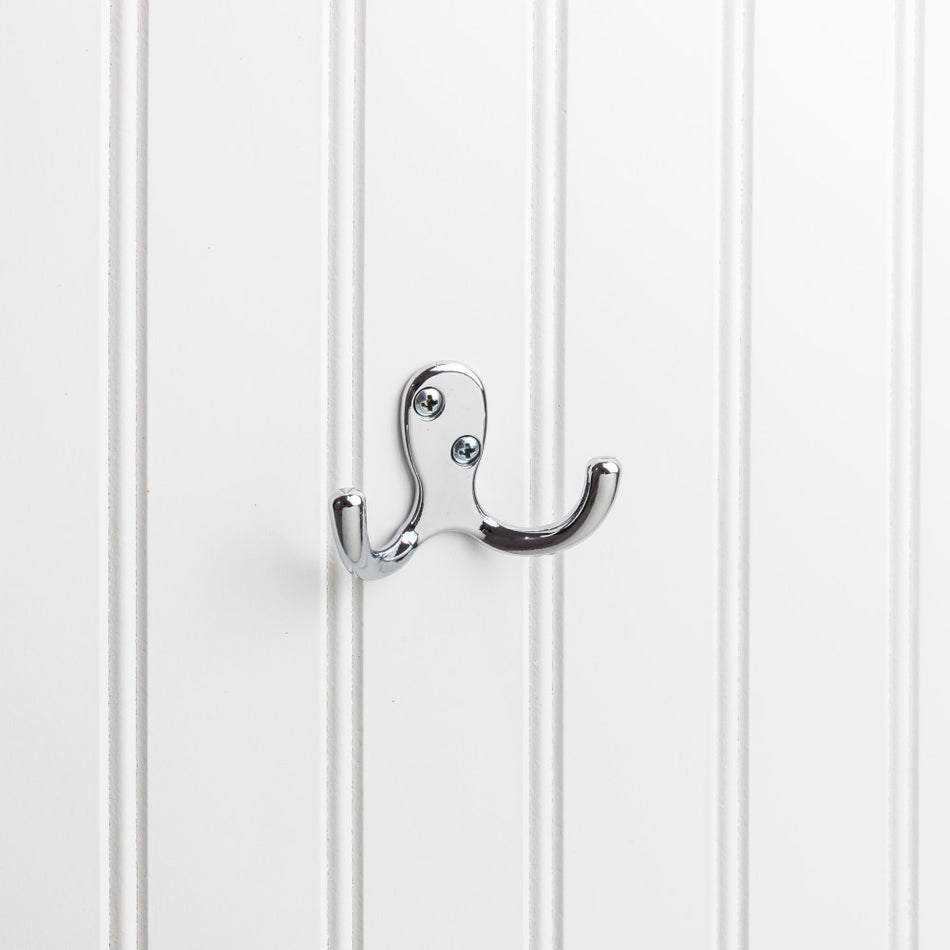 Elements YD15-187PC:  1-7/8" Double Horizontal Wall Hook - Polished Chrome