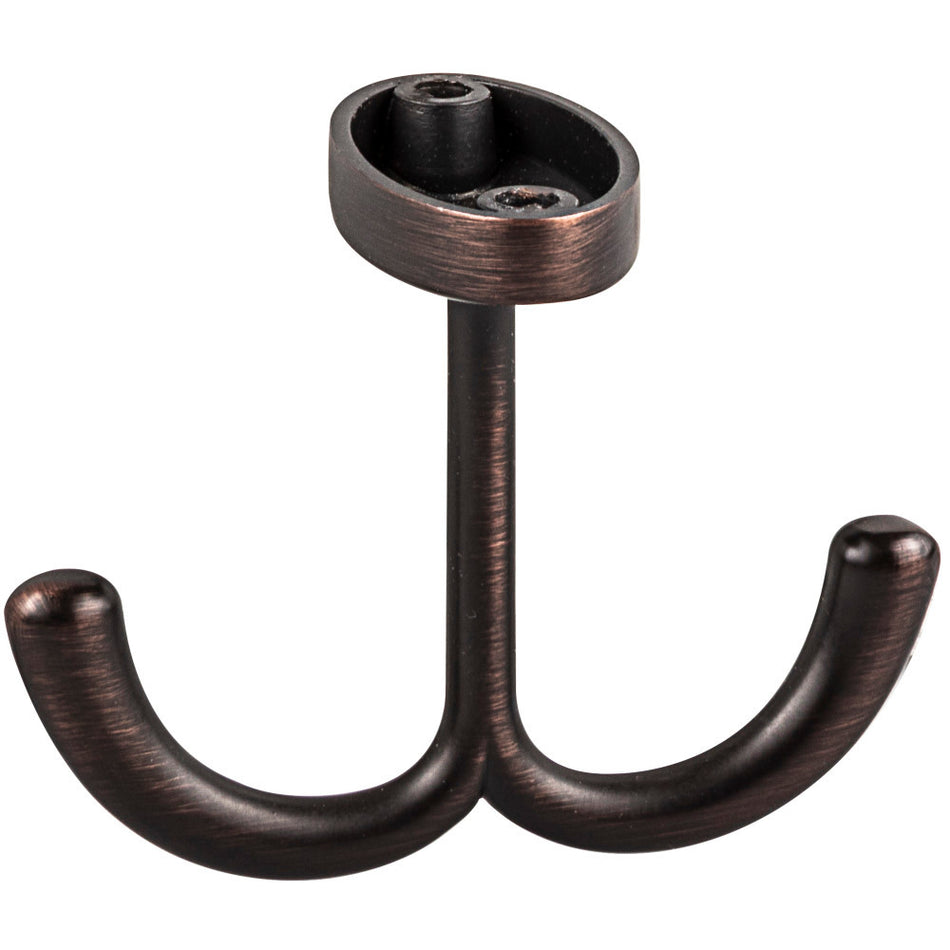 Elements YD20-156DBAC:  2" Double Undermount Undermount Hook - Brushed Oil Rubbed Bronze