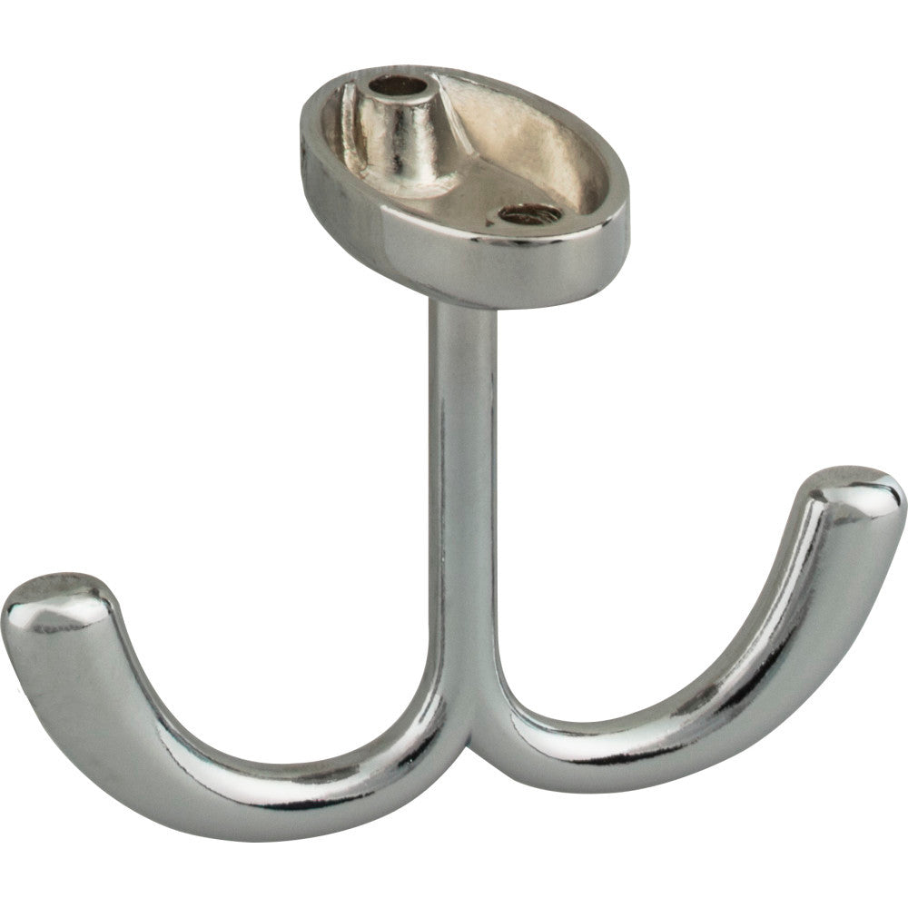 Elements YD20-156PC:  2" Double Undermount Undermount Hook - Polished Chrome