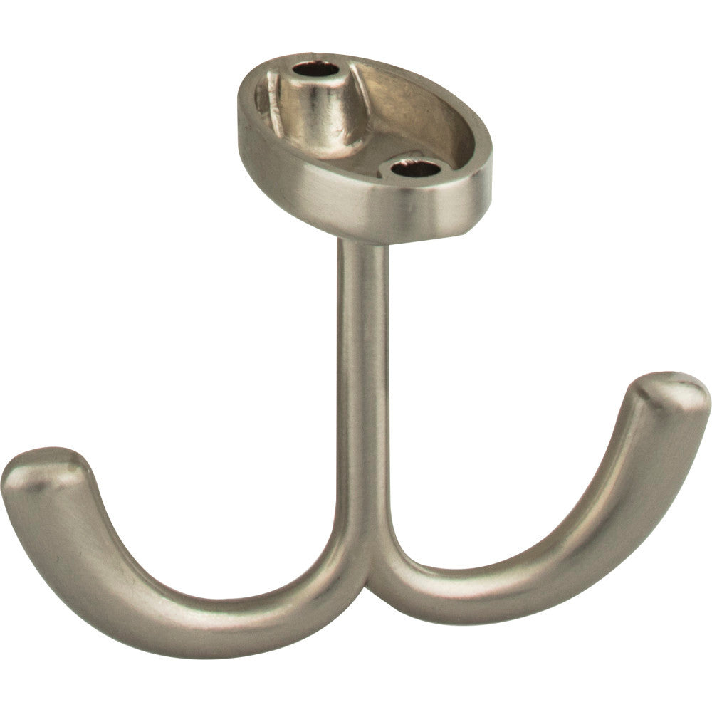 Elements YD20-156SN:  2" Double Undermount Undermount Hook - Satin Nickel