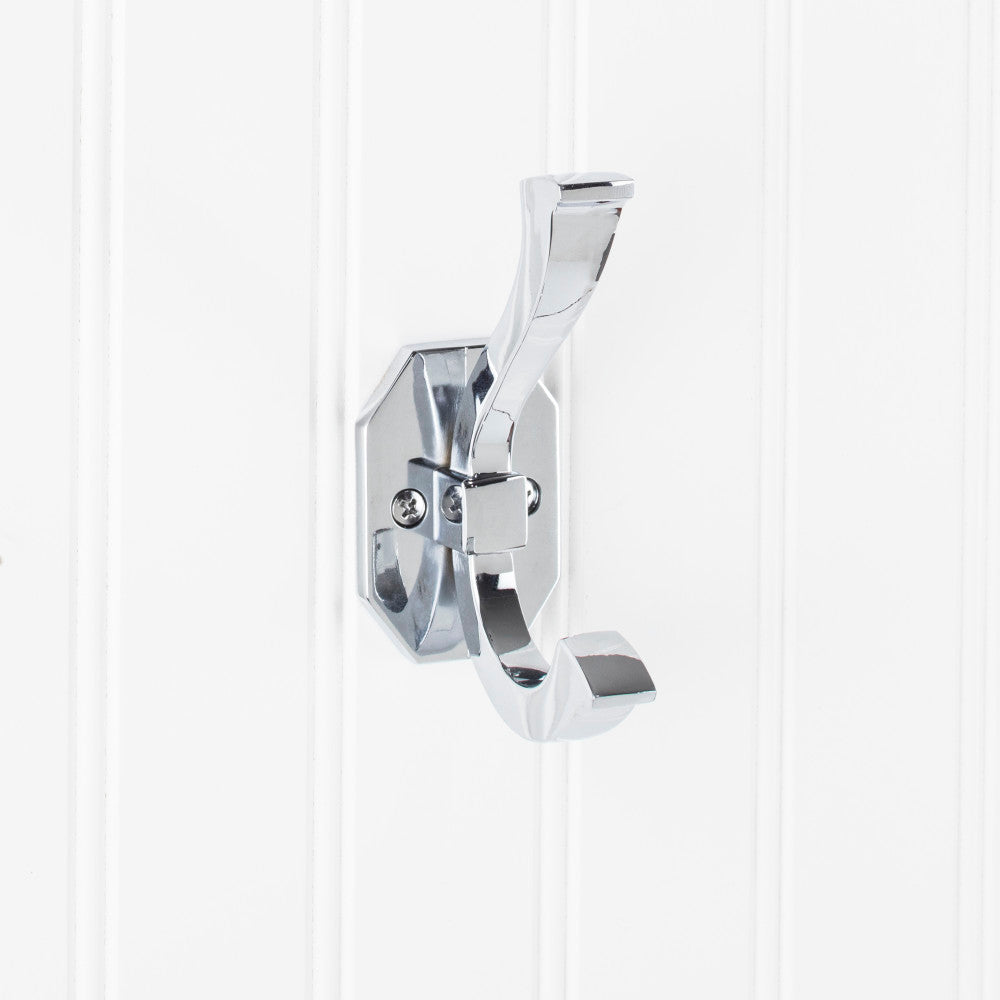 Elements YD45-431PC:  4-5/16" Double Wall Hook - Polished Chrome