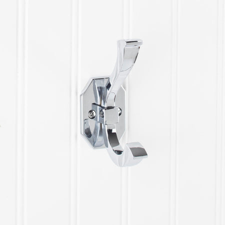 Elements YD45-431PC:  4-5/16" Double Wall Hook - Polished Chrome