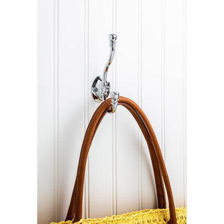 Elements YD50-518PC:  5-3/16" Double Wall Hook - Polished Chrome
