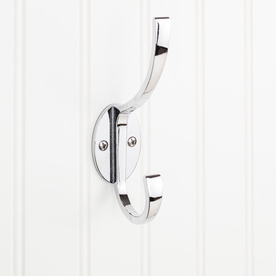 Elements YD55-587PC:  5-7/8" Double Wall Hook - Polished Chrome