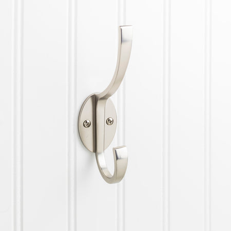 Elements YD55-587SN:  5-7/8" Double Wall Hook - Satin Nickel