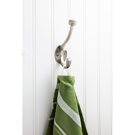 Elements YD60-550SN:  5-1/2" Double Wall Hook - Satin Nickel