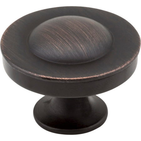 Jeffrey Alexander Z111-DBAC: 1-1/4" Cordova Round Cabinet Knob - Brushed Oil Rubbed Bronze