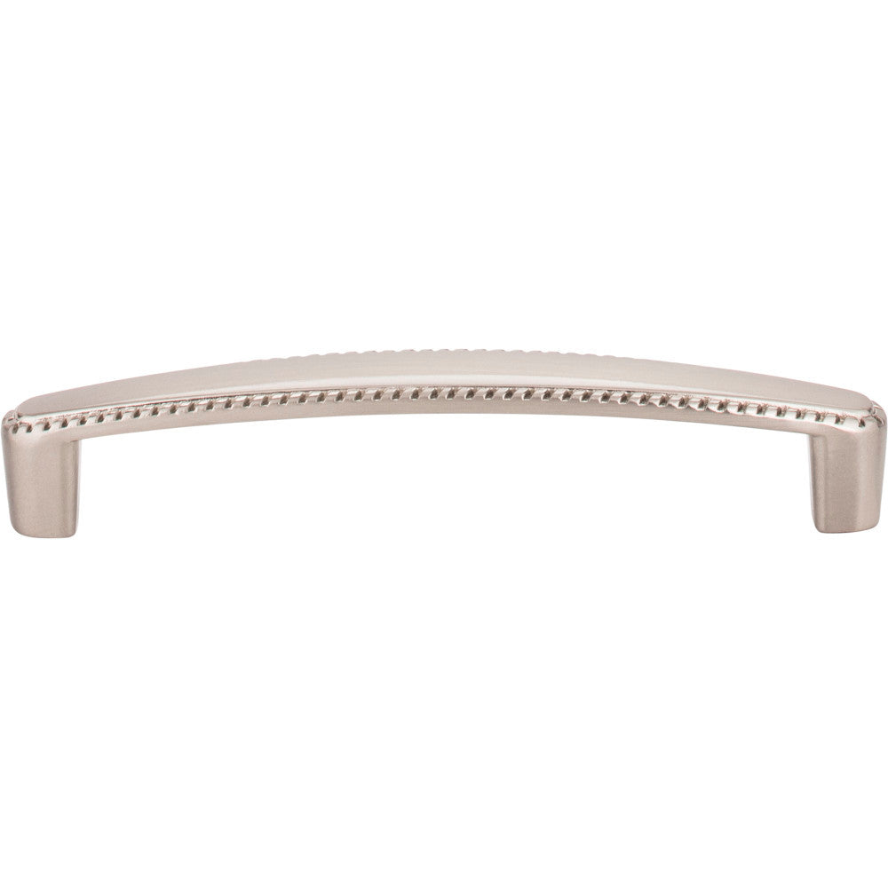 Elements Z115-128SN: 128 mm cc Lindos Bar Cabinet Pull - Satin Nickel
